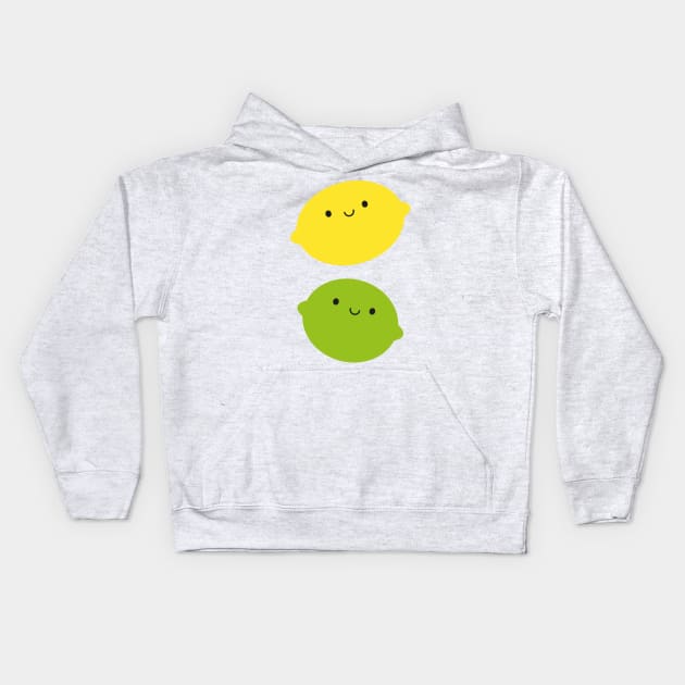 Kawaii Lemon & Lime Kids Hoodie by marcelinesmith